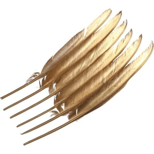 Wholesale Glitter Gold Silver Dipped Goose Feather Duck Pheasant Feathers for Crafts Feathers for Jewelry Making Clothing Plumas