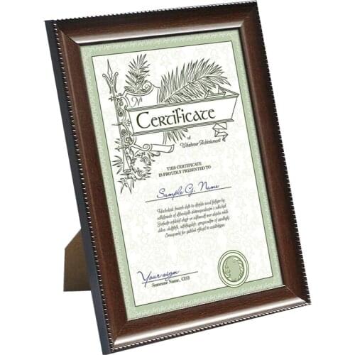 Resin Picture Framing, Document Holders Certificate Display Standing RWP027