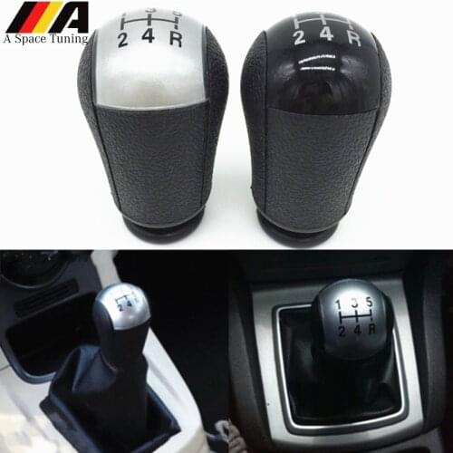 5 Speed MT Gear Stick Shift Knob Car For Ford Focus Mondeo MK3 S-MAX C-MAX Mustang Galaxy Fiesta MK6 Transit Black / Silver