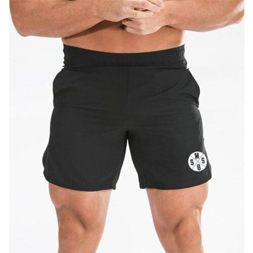 Mesh Fashion Brand Workout Gym Breathable Muscle Fitness Mens Bodybuilding Running Comfortable Plus Size Sports Training Shorts