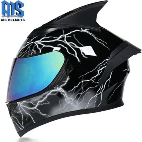 2021 NEW Full Face Fast Racing Helmet Washable Lining with Dual Lens Moto Scooter DOT Approved casco moto man women helmet ECE