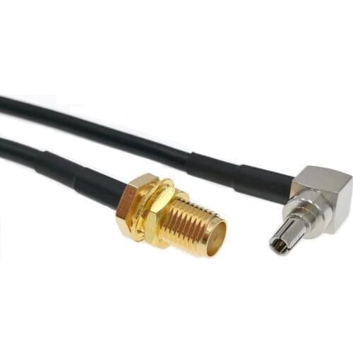 10pcs CRC9 Male Plug Right Angle To SMA Female Jack RG174 RF Pigtail Cable For 3G 4G Router Modem 20cm 8"