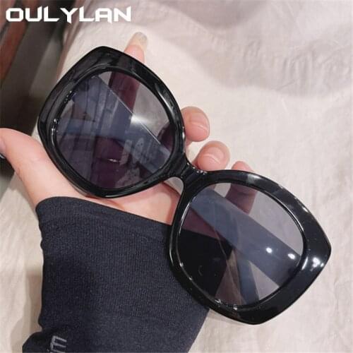 Oulylan Retro Round Sunglasses Women 2021 Black Oversized Sun Glasses Men Vintage Big Frame Shades UV400 Ins Fashion Sunglass