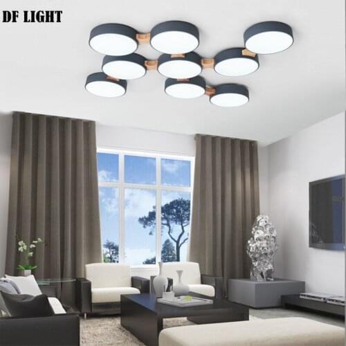 Modern LED Chandelier Lights For Living Room Kitchen Dining Bedroom Home Black Round indoor Ceiling Lamp Lighting Fixtures