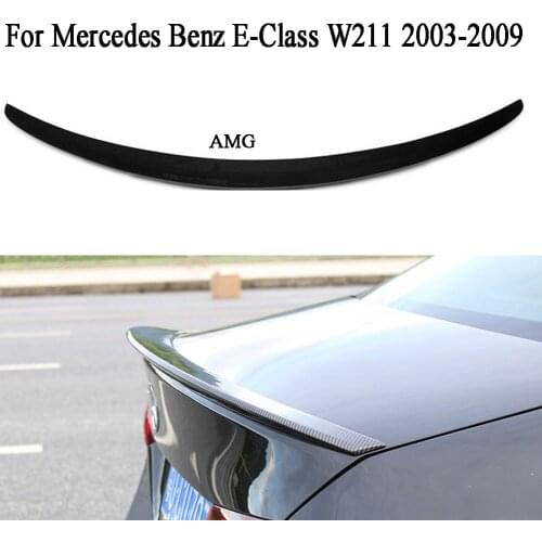 Carbon Fiber Rear Trunk Spoiler For Mercedes Benz E-Class W211 2003 2004 2005 2006 2007 2008 2009 AMG Style