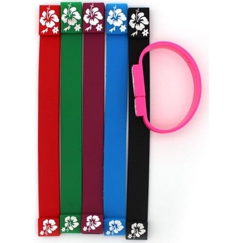 Pendrive 128GB Usb Flash Drive 64GB 32GB 16GB 8GB 4GB Usb 2.0 Wristband Usb Memory Stick Flower Fashion Pen Drive U Disk