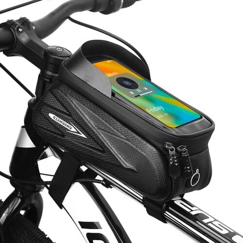 Large Capacity Bicycle Bags Touch Screen Waterproof Mountain Road Bike Top Tube Pouch Reflective Cycling Pannier Pouch