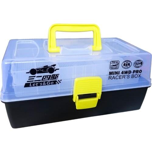 Storage Box 290*140*160mm Portable Three-layer Toolbox for Tamiya Mini 4WD Racing Car Model