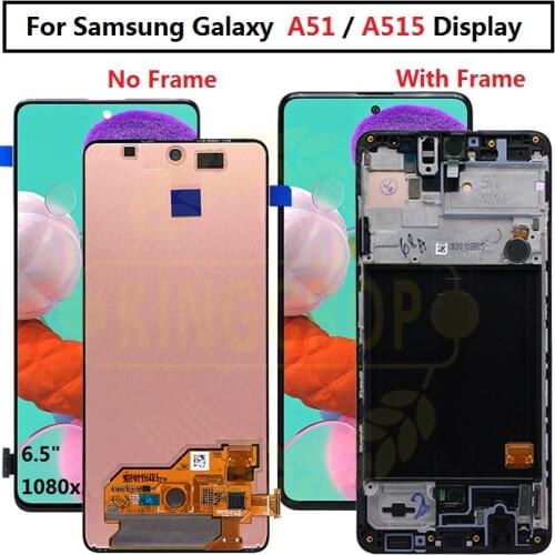For Samsung Galaxy A51 LCD with frame Digitizer Sensor Assembly For Samsung A51 Display A515 A515F A515F/DS,A515FD A515FN/DS