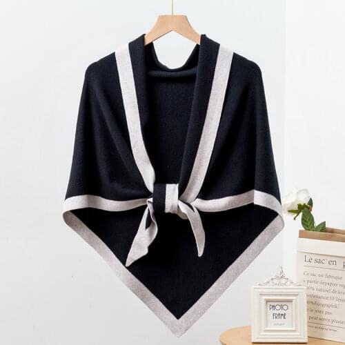 Winter Knit Warm Scarves Women Poncho Large Triangle Shawl Scarf Fshion Shoulders Shawls and Warps Red Headscarf Pashmina