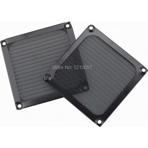 2 Pieces lot Black 90mm PC Case Replacement Silver Tone Aluminum Dustproof Fan Filter