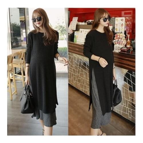 2019 Pregnant Dresses Autumn Dress Loose Large Size Long-sleeved Korean Maternity Dress For Pregnant Women Breastfeeding Clothes