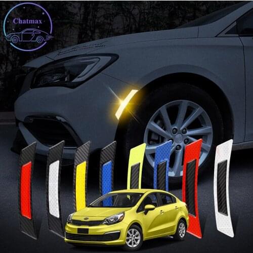 Car Anti-wear Strip Universal for KIA Series Auto Doors Carbon Fiber Reflective Stickers Wheel EyeBrow Luminous Trim