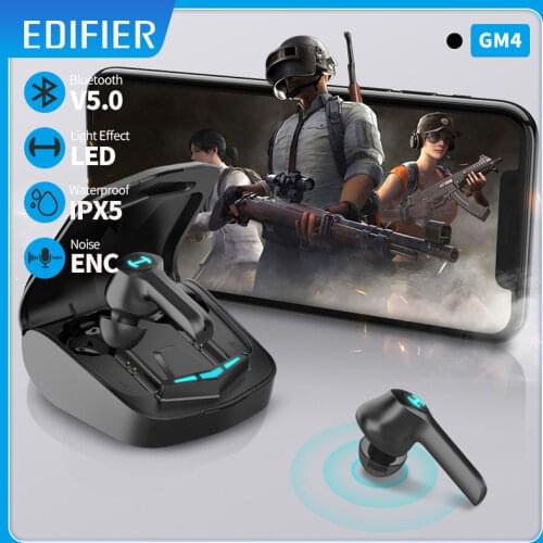 EDIFIER GM4 Wireless Gaming Earphone Bluetooth 5.0 PixArt Low Latency Touch Control with Noise-cancellation Voice Assistant