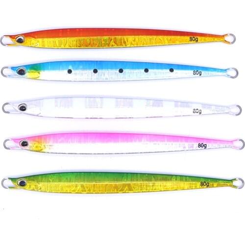 CASTFUN Speed Jig Lure Artificial Baits 80g 100g 160g 200g 5pc Jigging Lure Fishing Jigs Metal Jigs Jigging Lure Glow