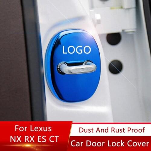 QHCP Car Door Lock Cover Cap Door Check Arm Protective Covers Anti-rust Sticker Fit For Lexus NX200 300 RX300 ES200 CT Accessory