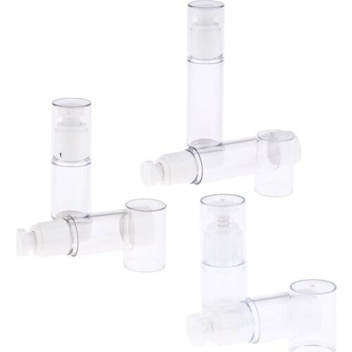 2pcs Travel Empty Refillable Vacuum Bottles Vial Cosmetic Sample Container