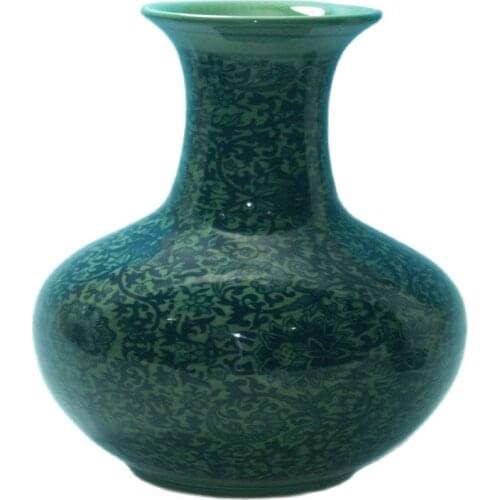 China handmade jingdezhen porcelain painting flower blue vase worth collecting