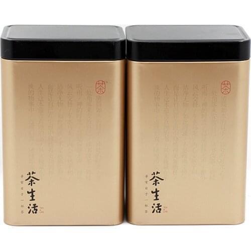 Xin Jia Yi Packaging square Shape Tea Tin Storage Box With Clear Windows Colourful Tea Tin Box