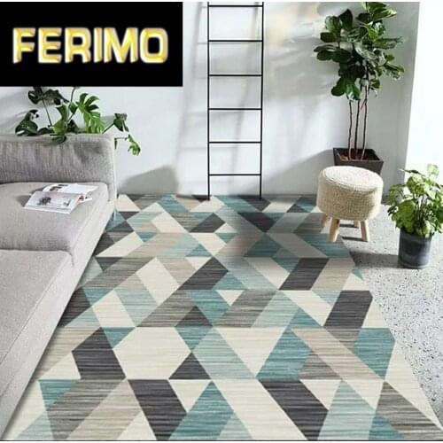 Living room carpet Nordic modern household bedroom carpet baby crawling carpet model room carpet floor mat large area carpet