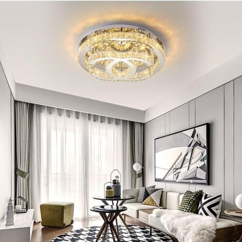 Round clear crystal/amber crystal LED ceiling light Home ceiling light Commercial and office lighting fixtures