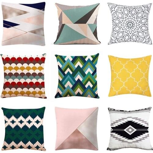 New Geometric Abstract Pillowcase Bedside Office Sofa Cushion Cover