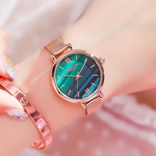 2020 New 's Light Luxury Women 's Watch Retro Authentic Product Small Green Internet Celebrity Live Broadcast