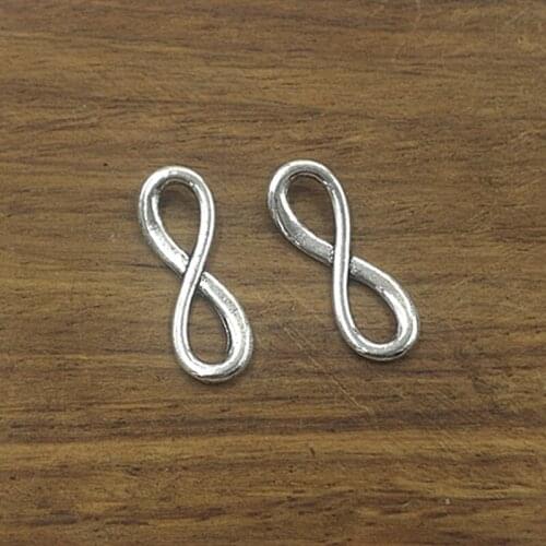 20pcs Charms infinity symbol connectors 23*8mm Tibetan Silver Plated Pendants Antique Jewelry Making DIY Handmade Craft