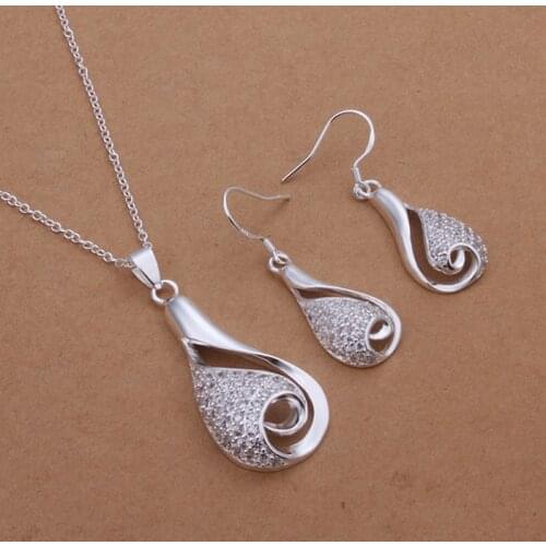 Silver plated Jewelry Set, fashion Necklace Earring /craaliha dbxaltea LKNSPCS361