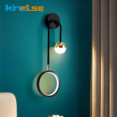 Post-Modern LED Wall Lamps Minimalism Black Gold Rotation Sconce Living Room Bedroom Background Indoor Decor Wall Lights Fixture