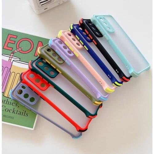 For Samsung Galaxy S21 Ultra S10 S9 S8 Plus S20 FE A12 A32 A52 A72 A51 A71 A21S Note 10 Lite 20 Shockproof Matte Armor Case