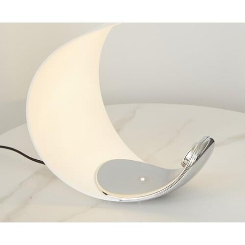 Modern Minimalist Table Lamp Living Room Bedroom Creative Touch Dimming Desk Lamp Indoor Lighting Italian Design Moon Table Lamp