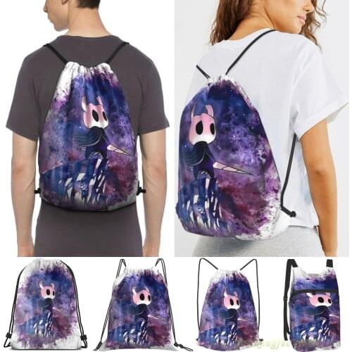 Unisex Drawstring Bags Hollow Knight(2) Women Drawstring Backpacks Men Outdoor Travel Backpacks Training Fitness Bag