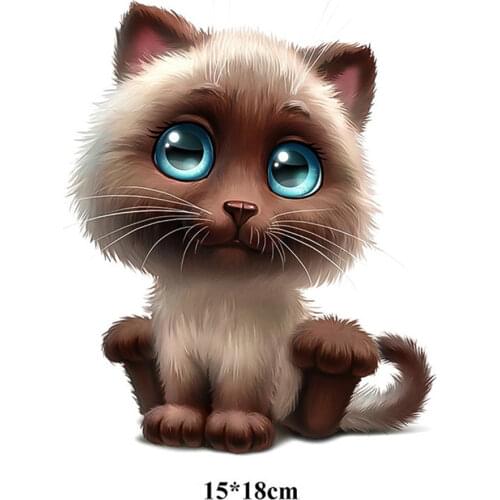 15 * 18CM for Car 3D Reflective Sticker Anime Funny Personality Kitty decals Car Cover Scratch Car Exterior decoration accessori