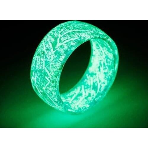 Luminous Ring Glow in the Dark Acrylic Rings Toy Gift for Kids Men Women Size 6-10 XIN-Shipping