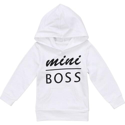 Toddler Newborn Baby Boys Long Sleeve Tops Hooded Sweatshirt Outwear Letter Print Autumn Casual Boys Hoodies Pullovers