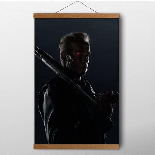Terminator Genisys Wall Art Posters Canvas Art Solid Wood Scrolls Painting for Living Room Decor