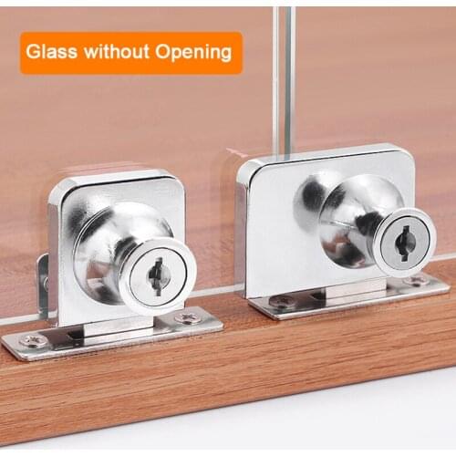 Brand New 4Sets Glass Cabinet Locks Showcase Shopping Mall Jewelry Display Cabinet Locks Keys Alike / Keys Different