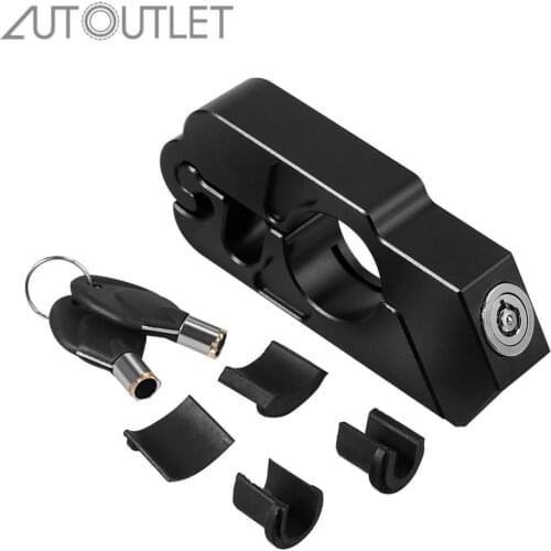 AUTOUTLET Motorcycle Motorbike Handlebar Throttle Grip lock Anti-theft Security Lock Black For ATV Car Scooter Motor Lock Kit