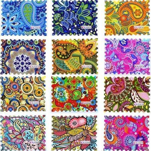 YZWLE 1 Sheet Fashion Colorful Full Cover DIY Watermark Sticker Nail Art Water Transfer Decals For DIY Nail Decor