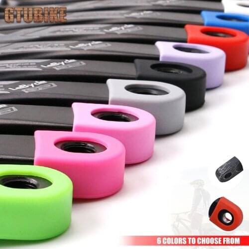 1 Pair High Quality High Wear and Tear Resistance Silicone Bike Crankset Protector Durable Mountain Bike Crankset Caps Protector