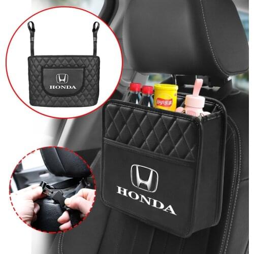 1Pcs Car Seat Back Organizer Storage Bag Accessories For Honda Civic City Accord Odyssey Spirior CRV HRV Fit Jazz Mugen INSPIRE