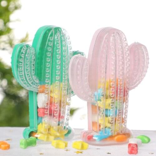 12pcs/lot Cactus shape wedding candy box wedding plastic creative candy box