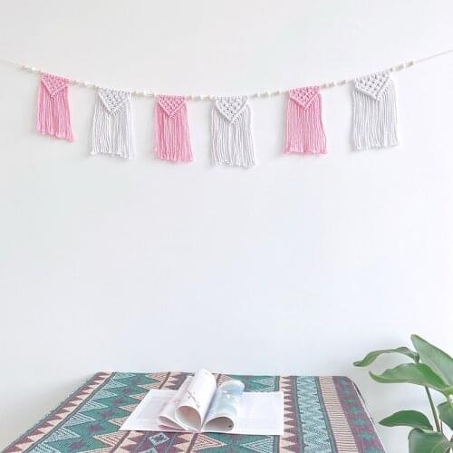 190CM Bohemian Wall Tapestry Garland Banner Children Bedroom Decoration Ornaments Living Room Wedding Nursery Home Décor Photo