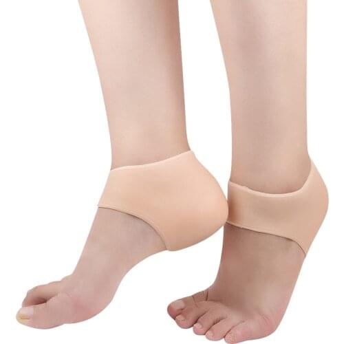 2pcs=1pair Gel Heel Thin Socks Silicone Feet Heel Protective Insoles Moisturizing Without Hole Cracked Foot Skin Care Protector