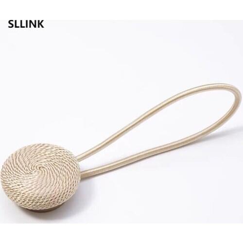 2pcs Simple and Light Luxury Curtain Buckle Installation-Free Classical Quality Curtain Magnetic Button Straps