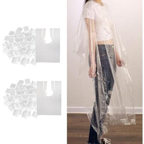 400x Disposable Hair Cutting Capes Gowns Unisex Barber Cape Gown Transparent