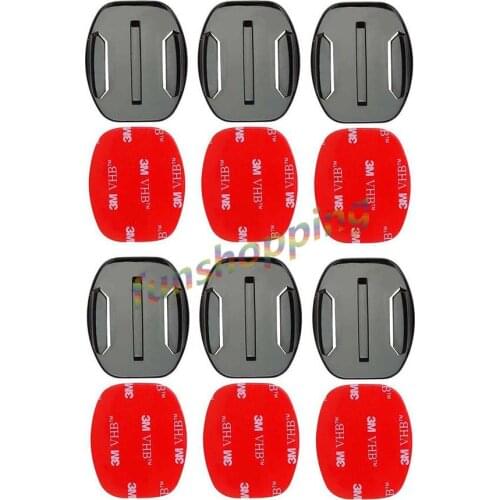 6x Flat Adhesive Sticky Mount Super Sticker For GoPro Go Pro HD Hero 6 5 4 3+ 3 SJ4000 SJ5000 SJCAM Xiaomi Yi Camera accessories