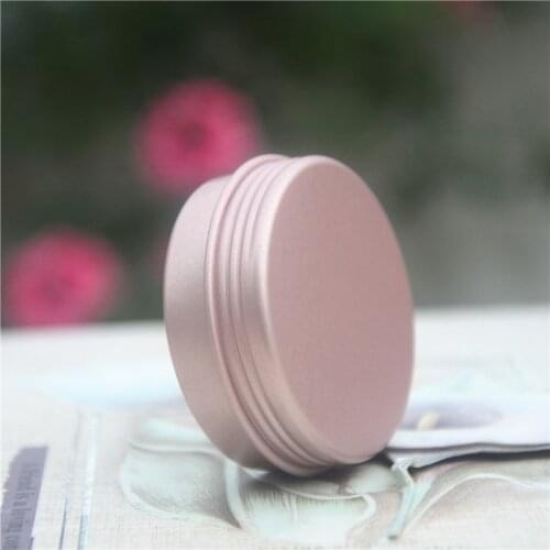Aluminium Jar Round Container Empty Pot Jar Tin Container Rose Gold Box Screw Lid Craft Cans Box Refillable Bottles Makeup