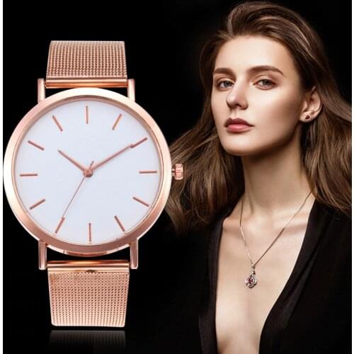 Womens Watches Simple Reloj Rose Gold Silver Luxury Ladies Quartz Watch Women mujer kols saati feminino relogio wristwatch Hours